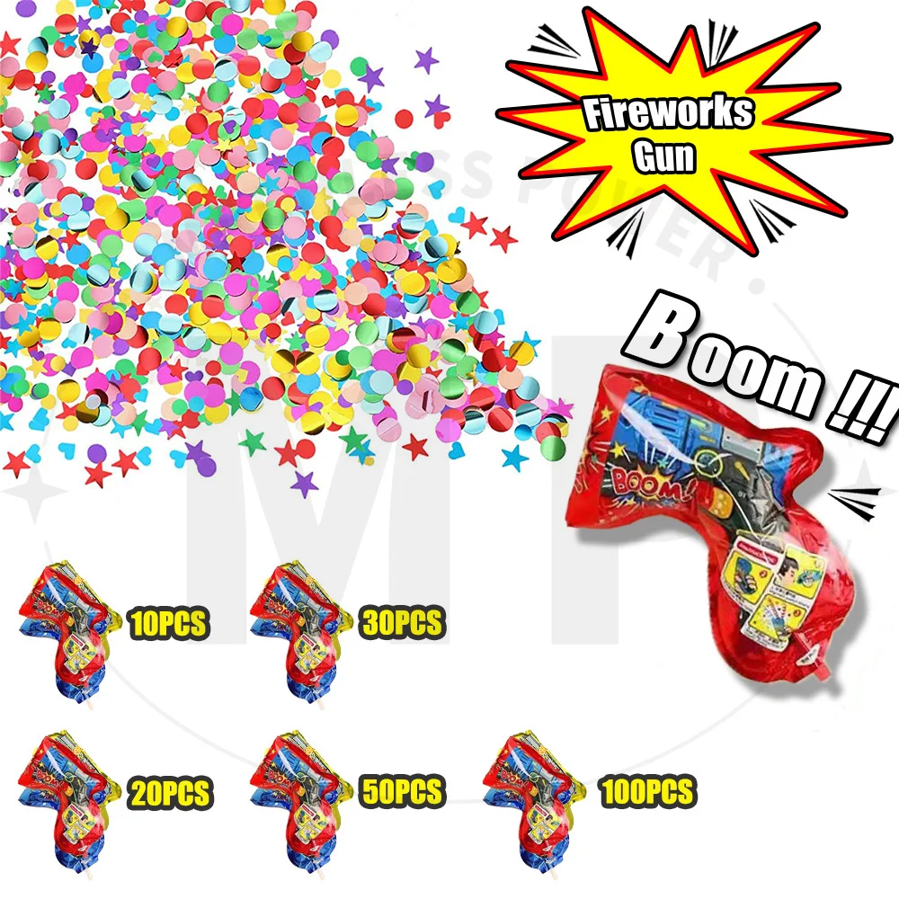 Confetti Cannon Tube - 10~100pcs Color Random Streamer Cannon Confetti