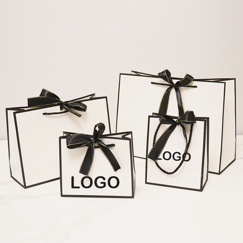 Event Party Shop - 10Pcs Customized Logo Paper Bag Eco-Friendly