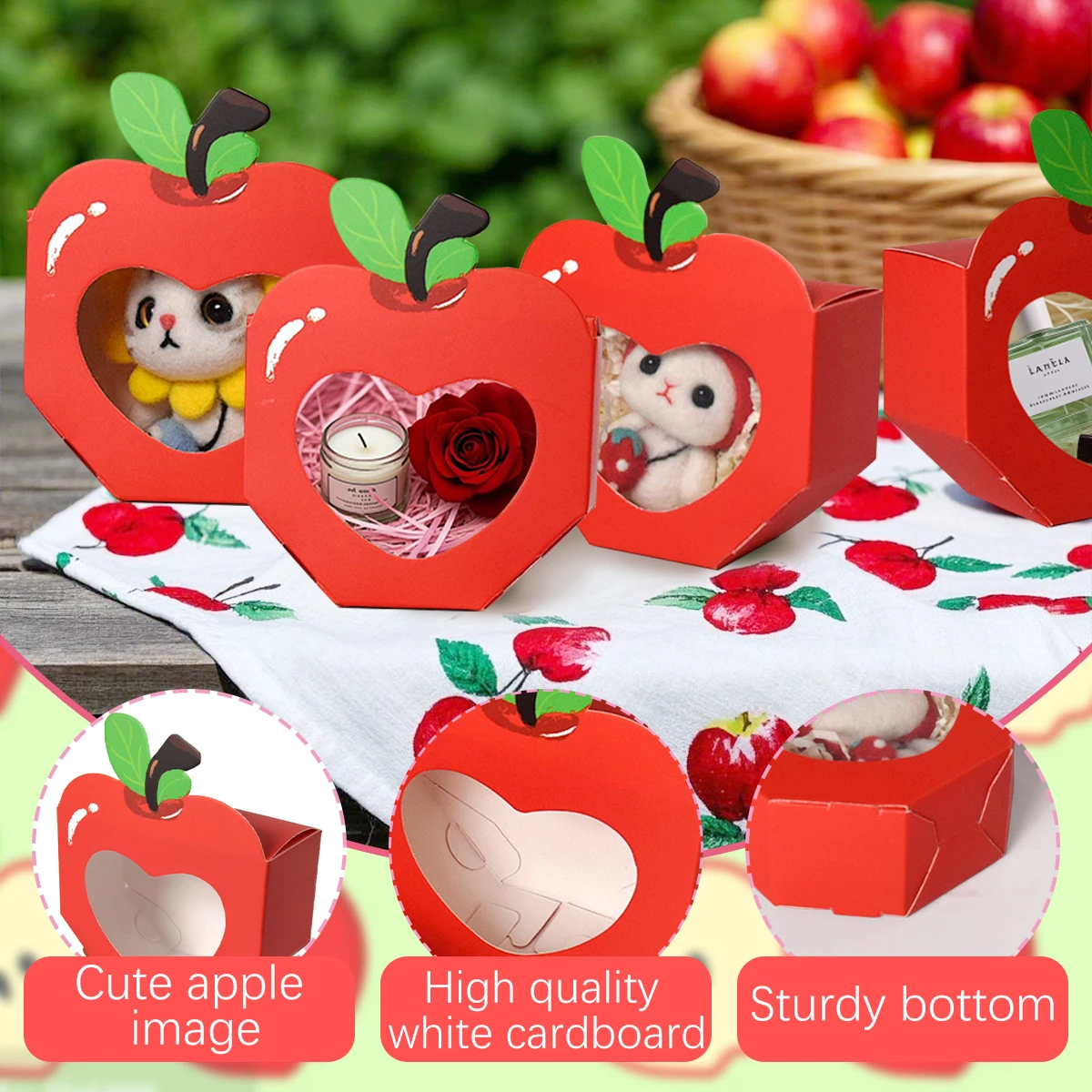 10/20Pcs Apple Window Candy Bo - огляд і ціна Event Party Box