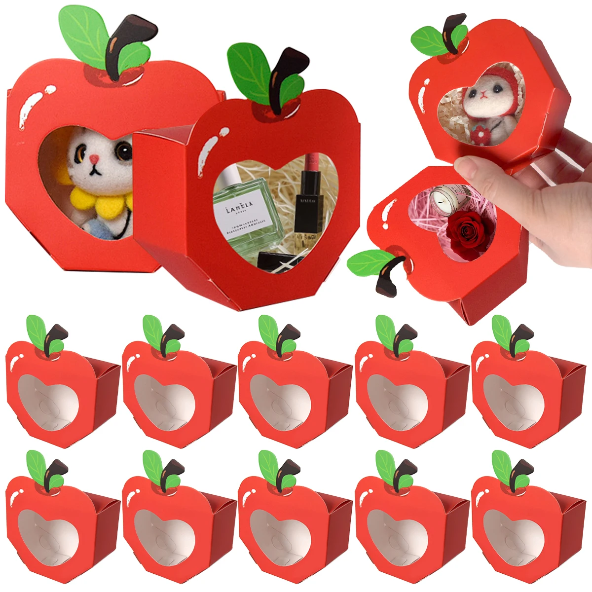 10/20Pcs Apple Window Candy Bo - огляд і ціна Event Party Box