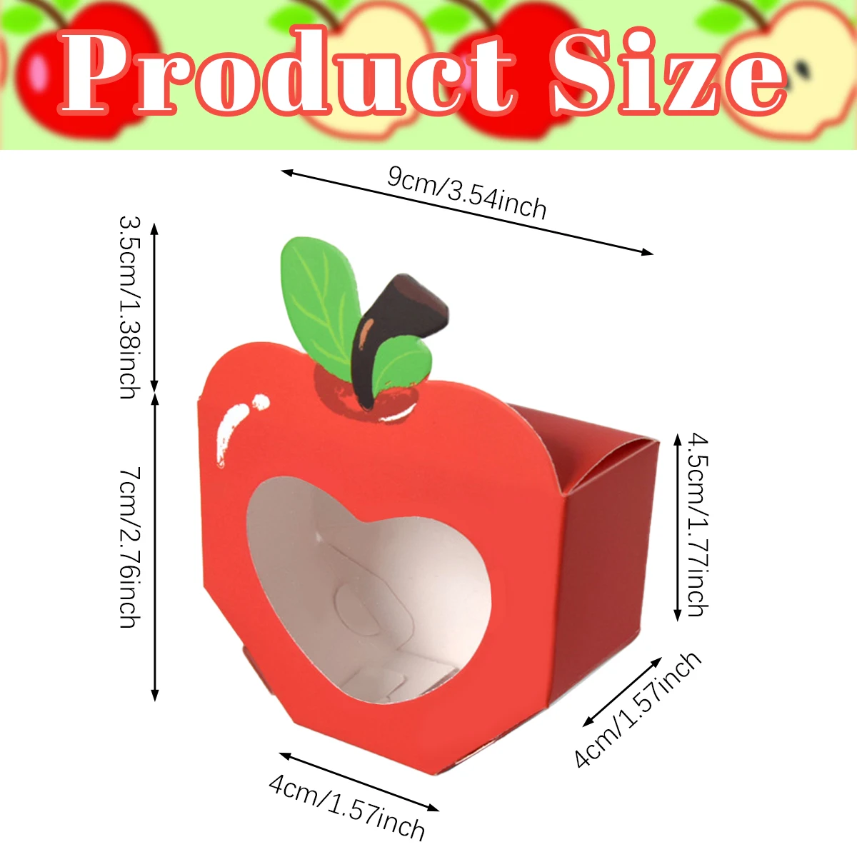 10/20Pcs Apple Window Candy Bo - огляд і ціна Event Party Box
