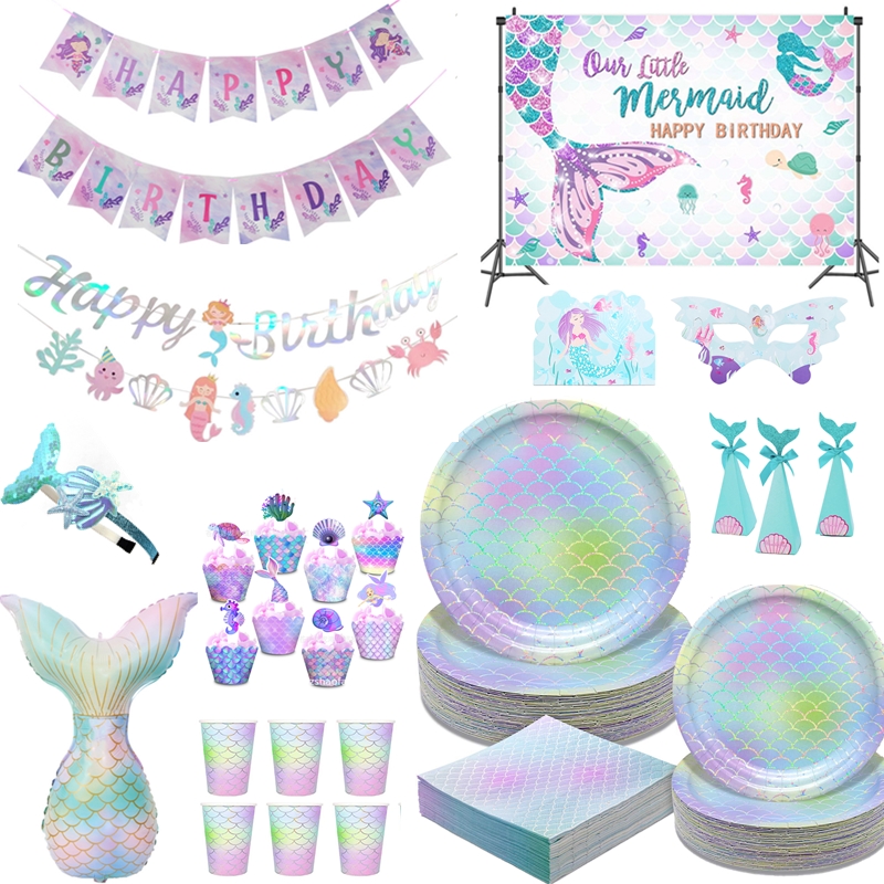 Mermaid Party Supplies Mermaid - огляд і ціна Table Cloth Disposable