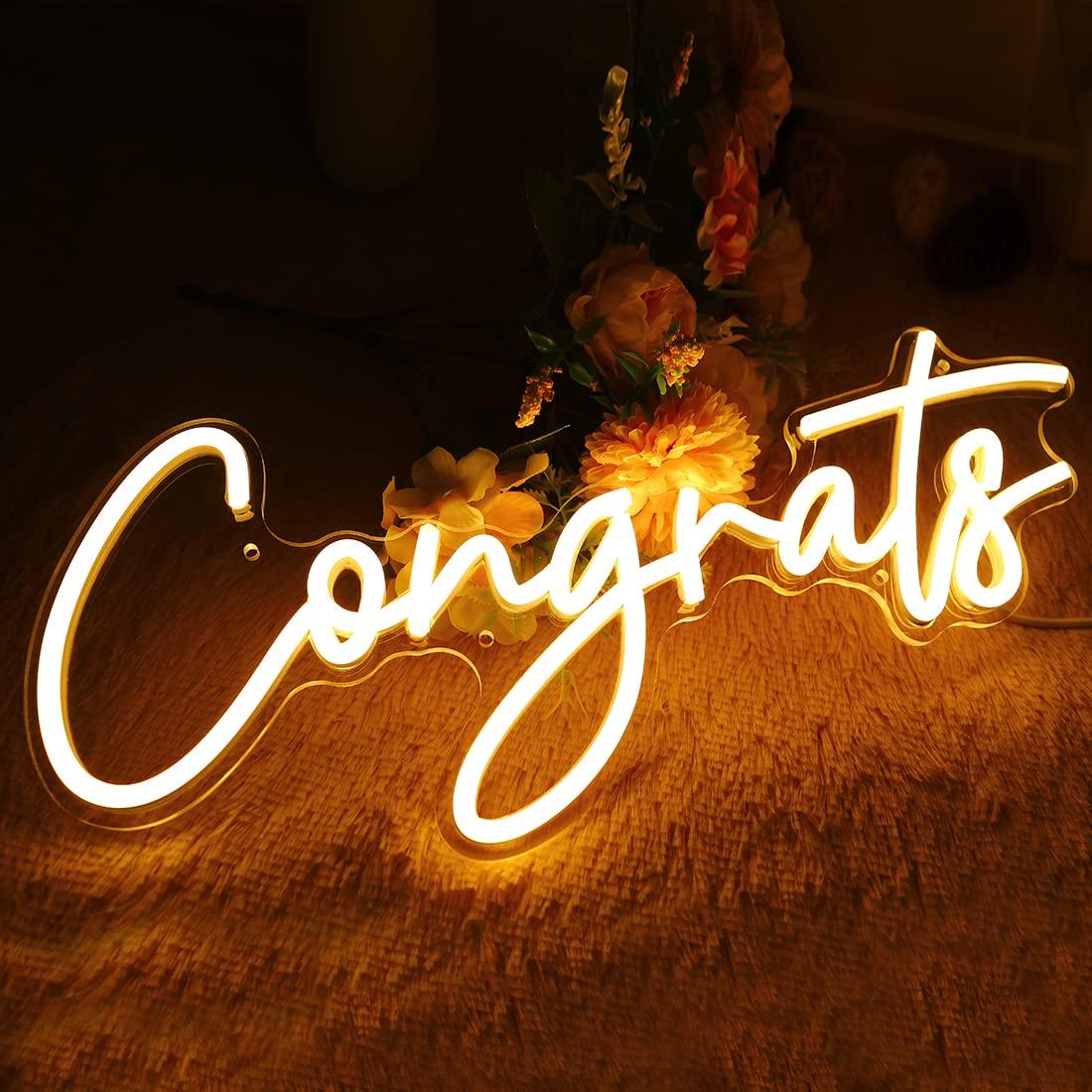 Congrats Neon Sign USB Dimmabl - огляд і ціна Neon Sign Party