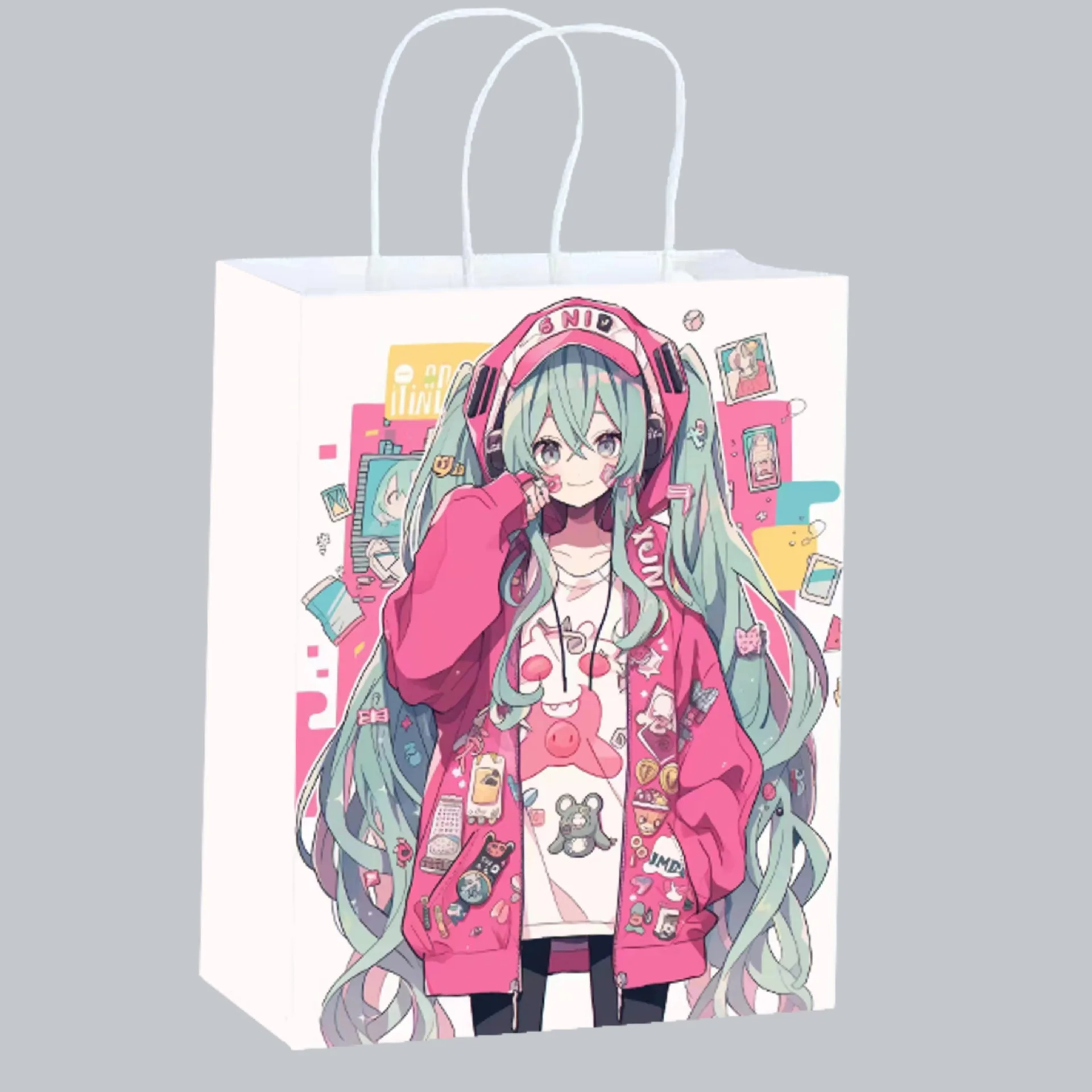 Cute Anime Hatsune Miku Paper  - огляд і ціна Party Favor Bag