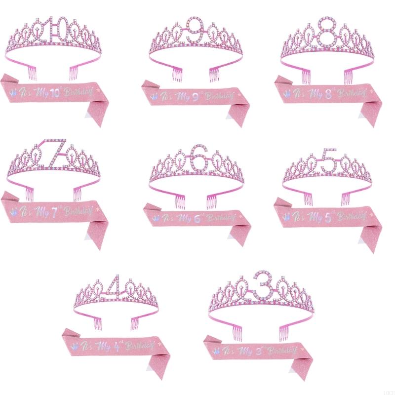 Glittering Pink Birthday Tiara - огляд і ціна Birthday Sash Glitter