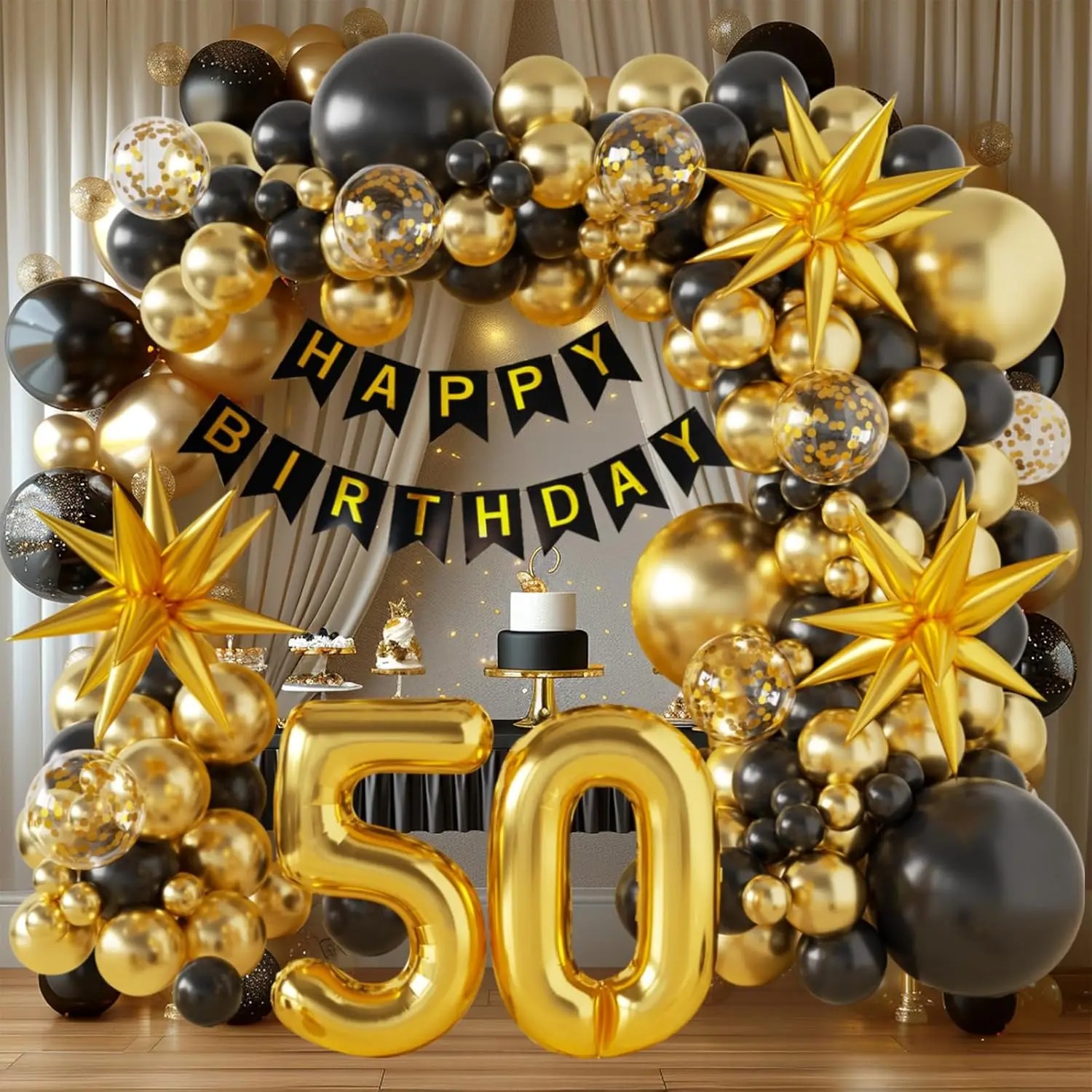 40/50/60th Birthday Decoration - огляд і ціна Party Banner Gold