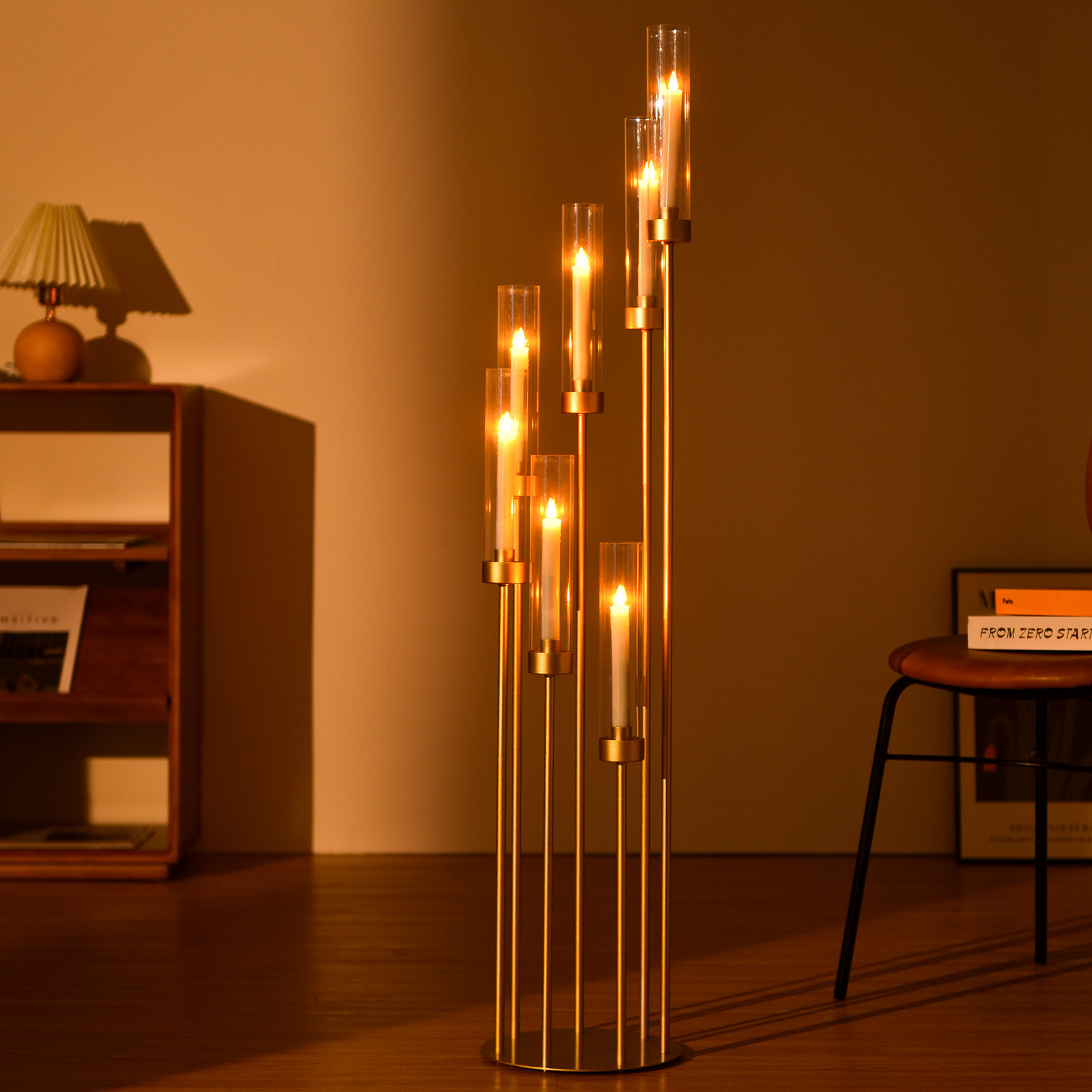 4 Sets 7-Arm Gold Floor Candel - огляд і ціна Centerpiece Stick