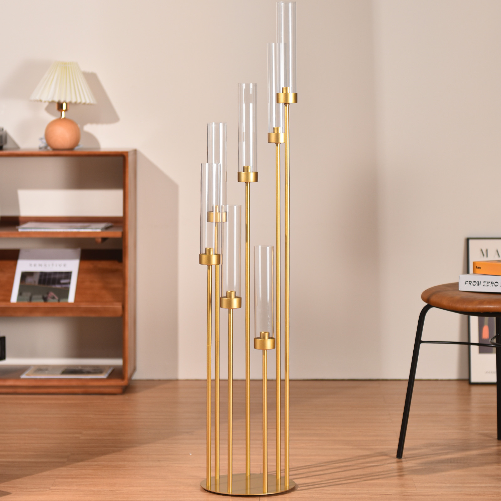 4 Sets 7-Arm Gold Floor Candel - огляд і ціна Centerpiece Stick