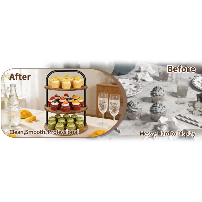 ABLN-Wooden Cupcake Stand Dess - огляд і ціна Cupcake Stand Tier
