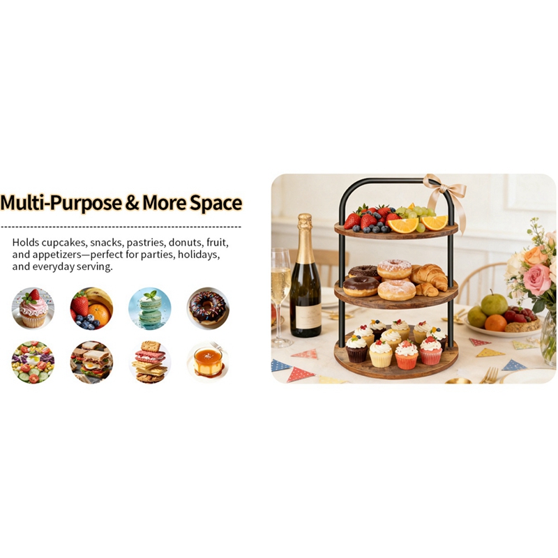 ABLN-Wooden Cupcake Stand Dess - огляд і ціна Cupcake Stand Tier