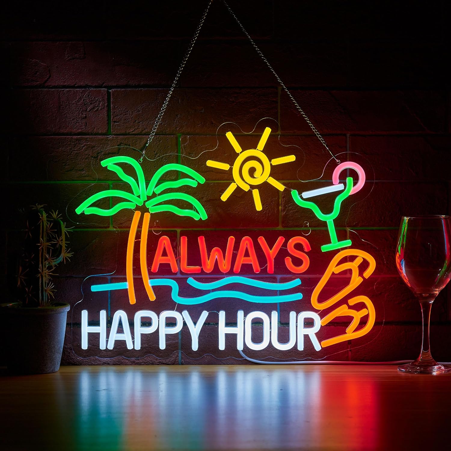 Always Happy Hour Beer Bar Neo - огляд і ціна Neon Sign Party