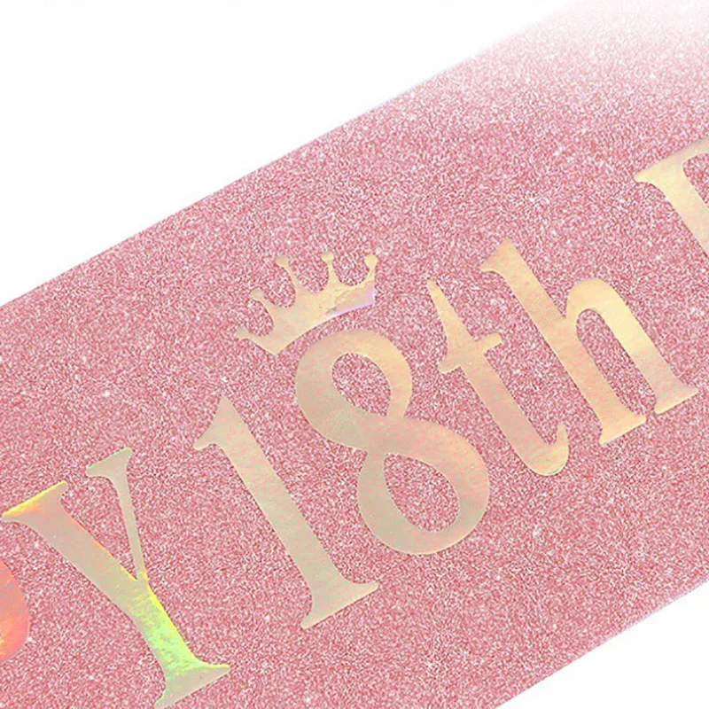 Happy 10th 13th 16th 21st 30th - огляд і ціна Birthday Sash Glitter