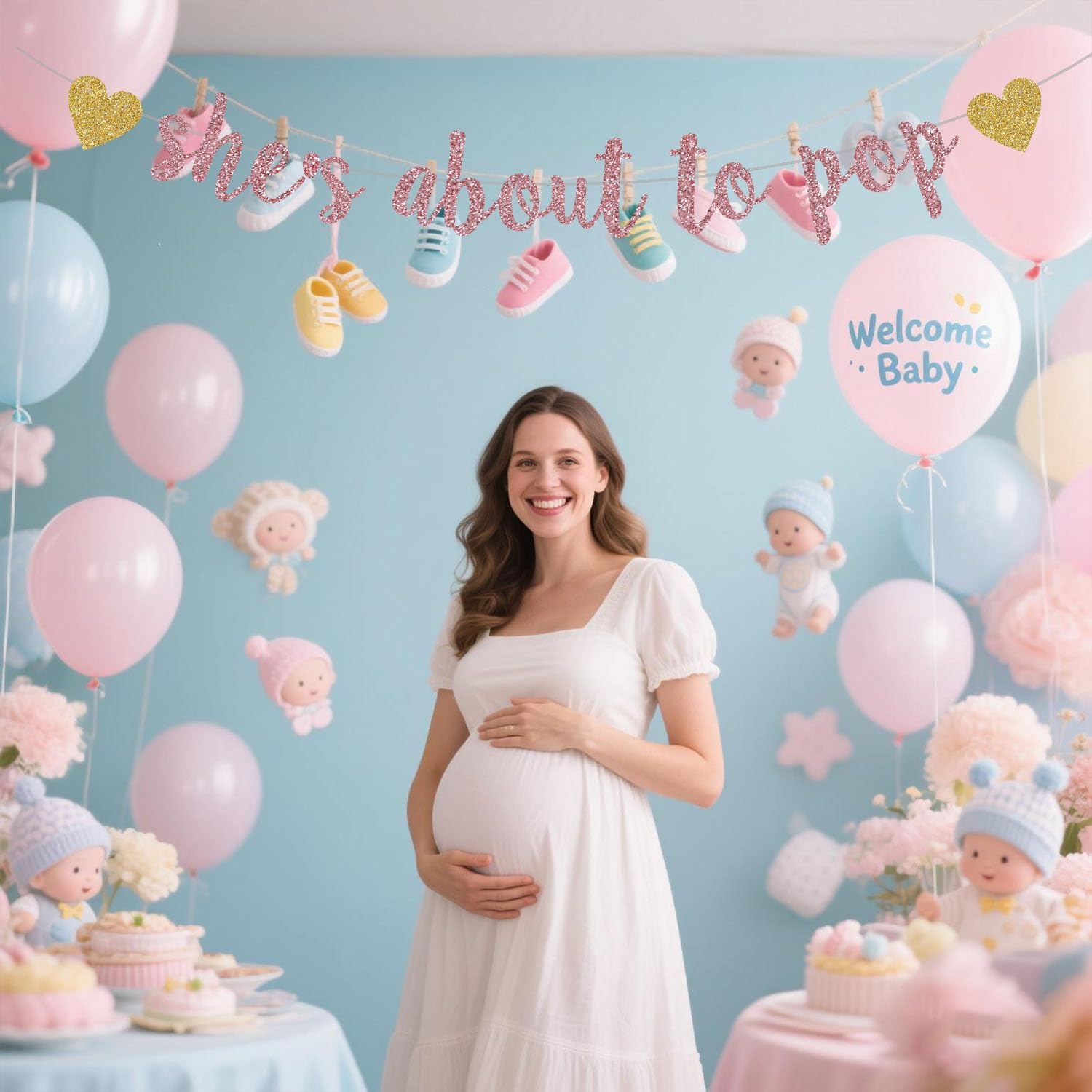 She's About to Pop Banner,Rose - огляд і ціна Party Banner Gold