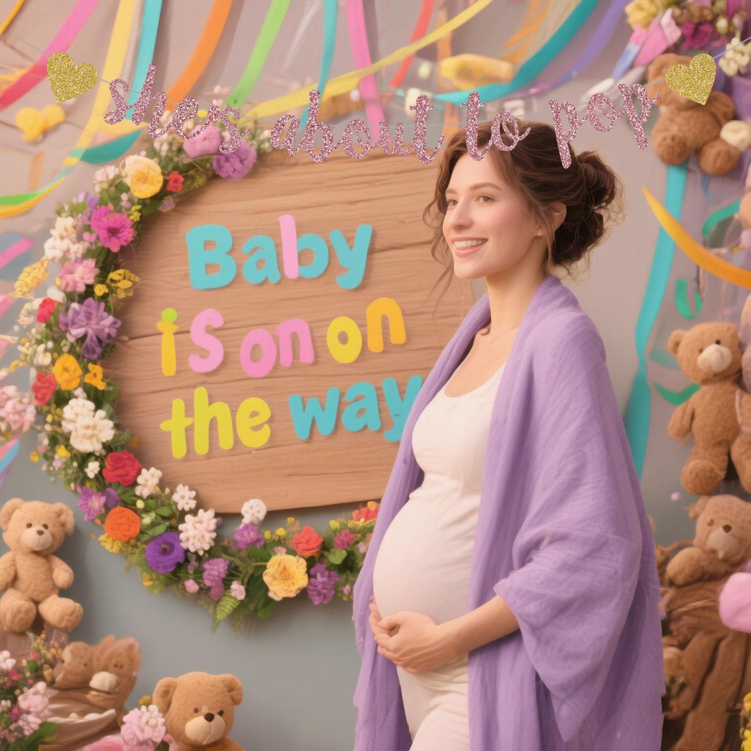 She's About to Pop Banner,Rose - огляд і ціна Party Banner Gold