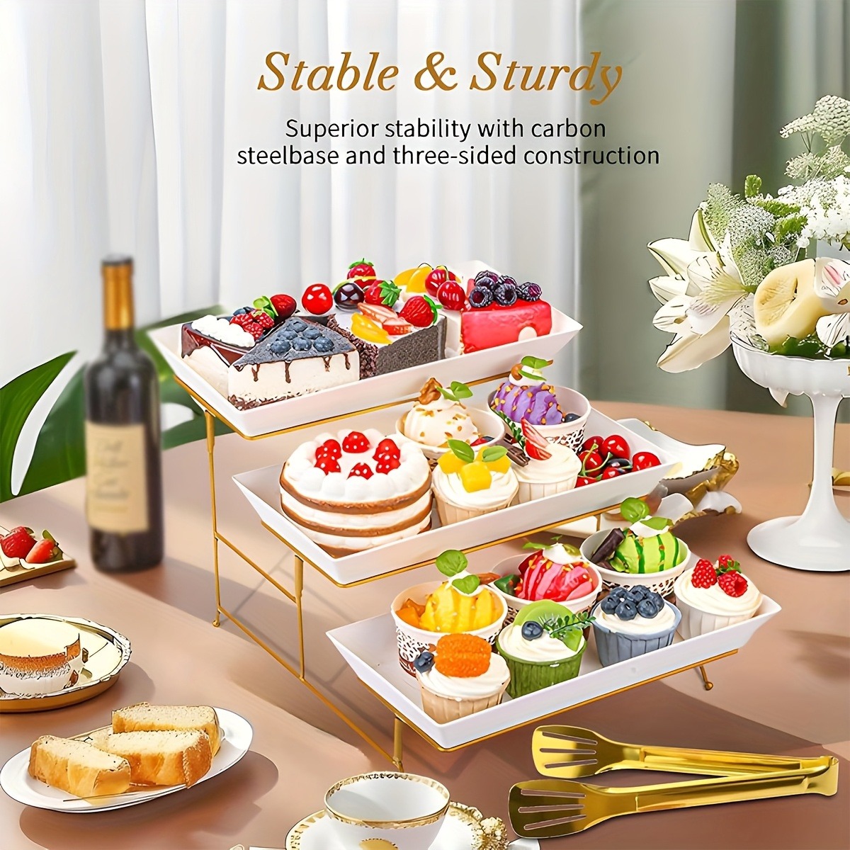 White Tiered Serving Stand + T - огляд і ціна Cupcake Stand Tier