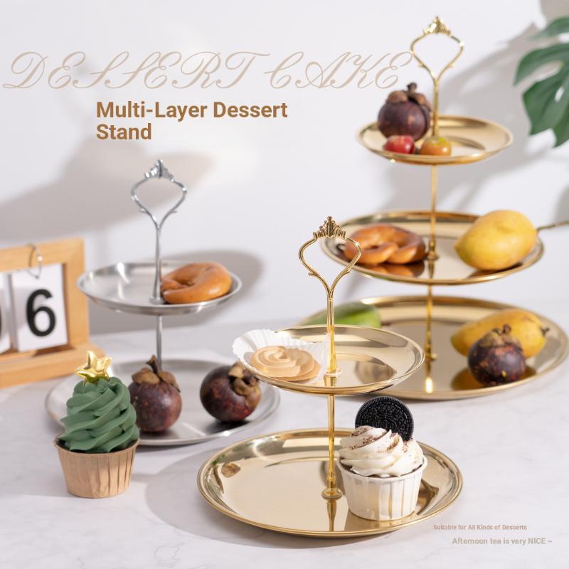 【CPI】Gold Silver 2/3-Tier Cake - огляд і ціна Cupcake Stand Tier