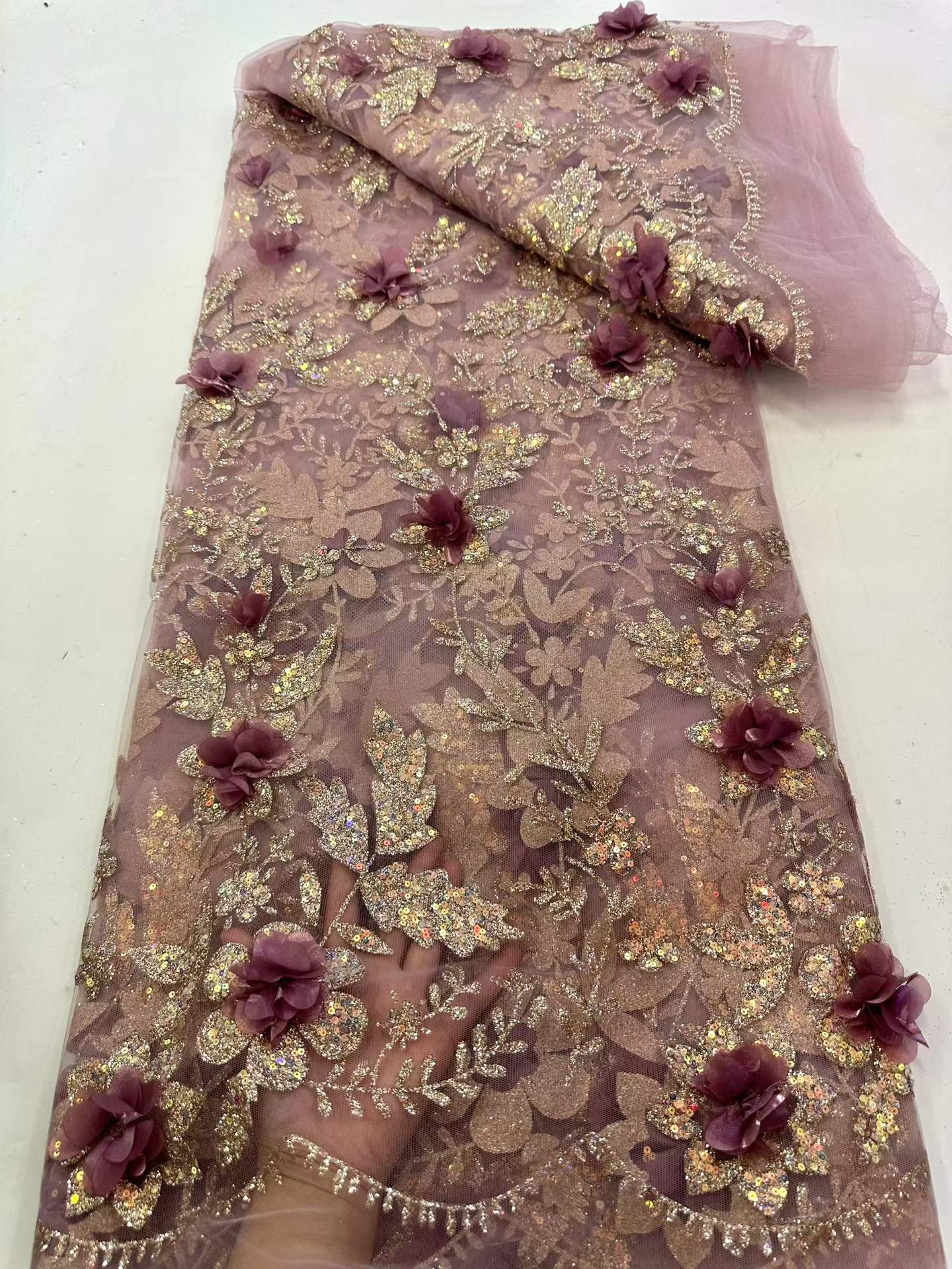 African Lace Fabric Embroidere - огляд і ціна Glitter Tablecloth