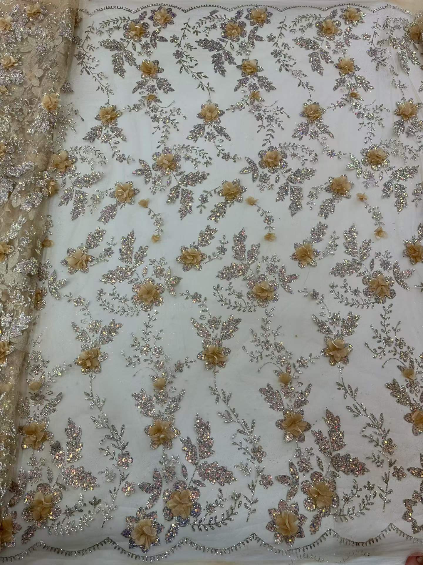 African Lace Fabric Embroidere - огляд і ціна Glitter Tablecloth