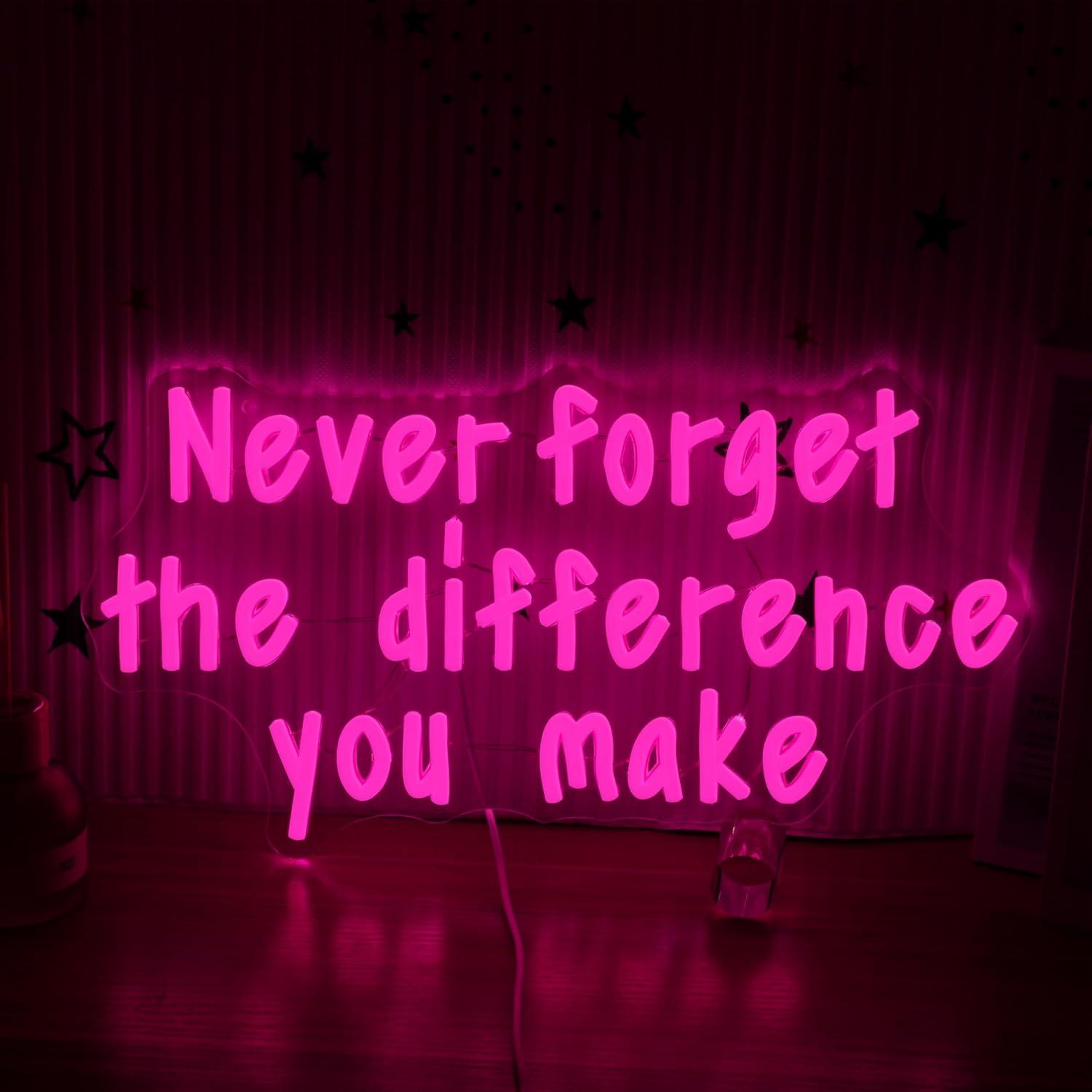 Never Forget The Difference Yo - огляд і ціна Neon Sign Party