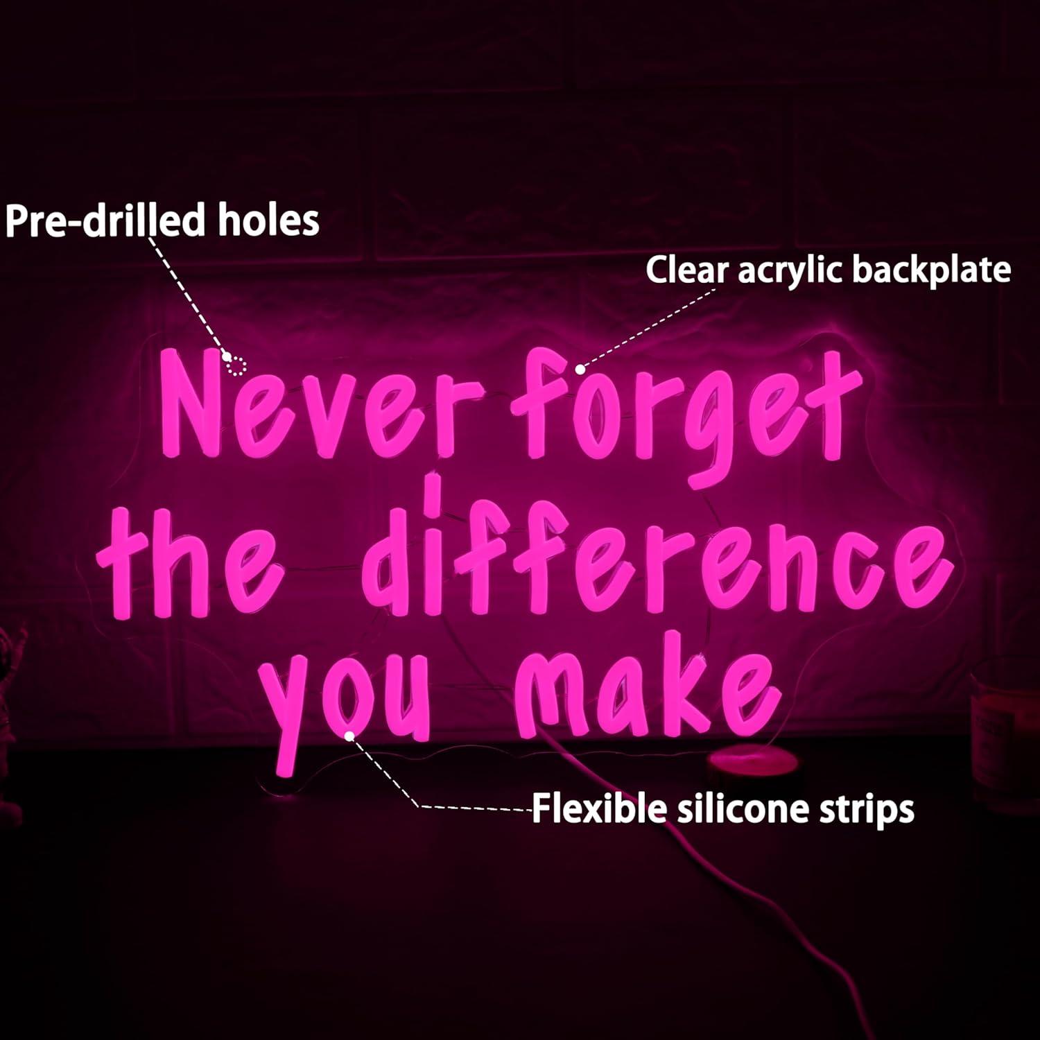 Never Forget The Difference Yo - огляд і ціна Neon Sign Party
