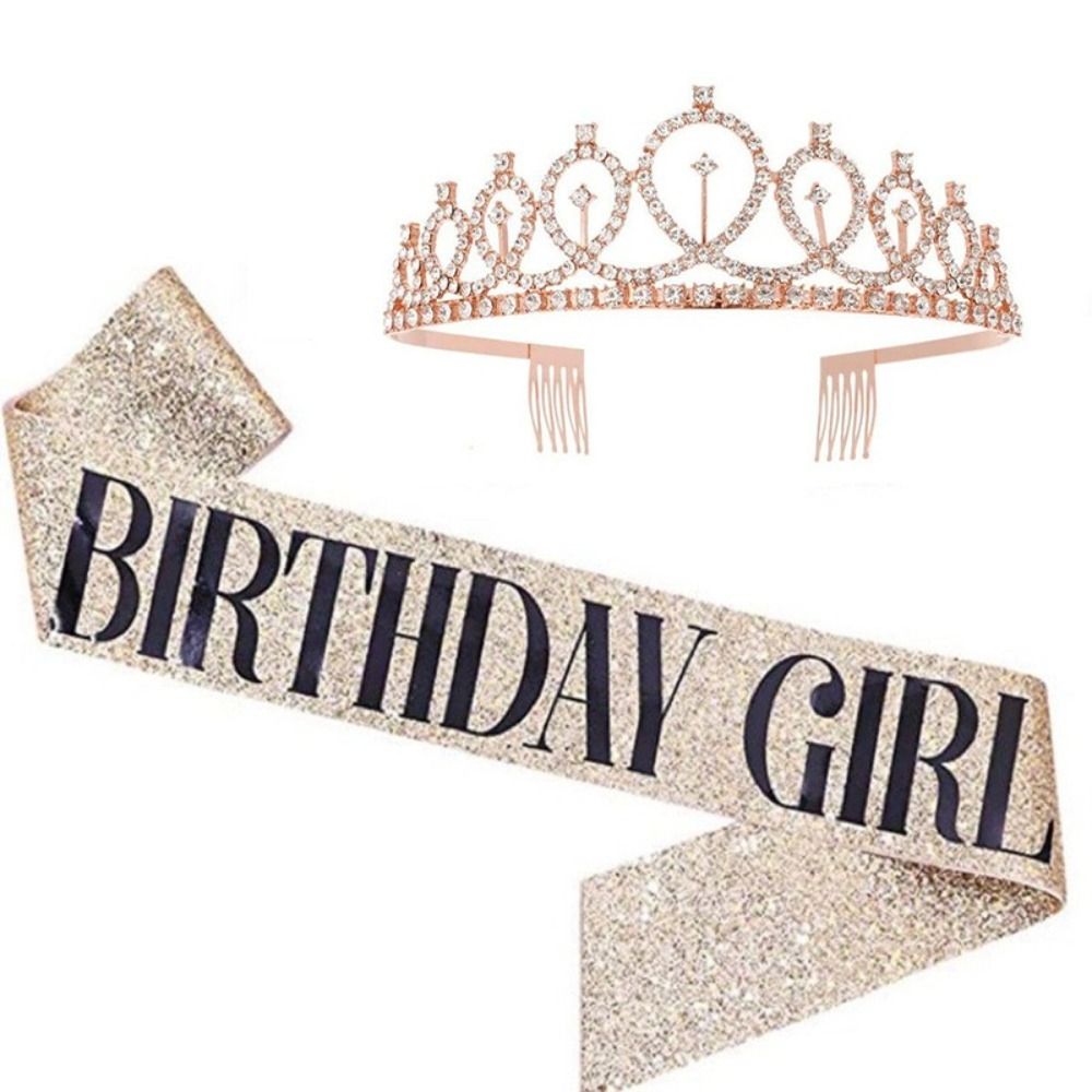 2Pcs/Set New Glitter Birthday  - огляд і ціна Birthday Sash Glitter