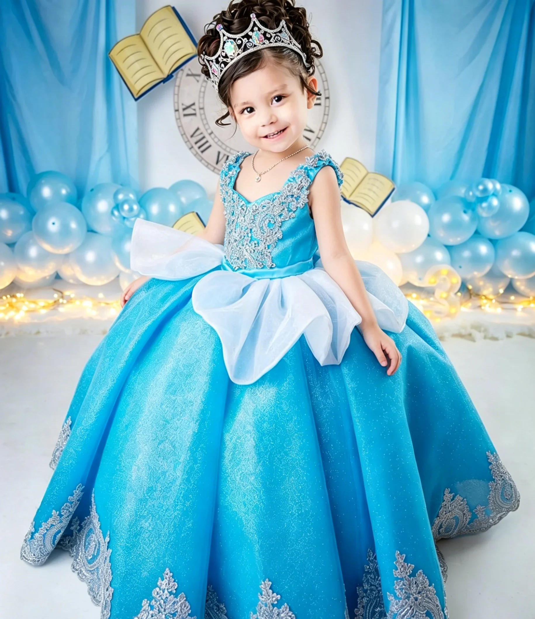 Custom Luxury Dress FlowerGirl - огляд і ціна Birthday Sash Glitter