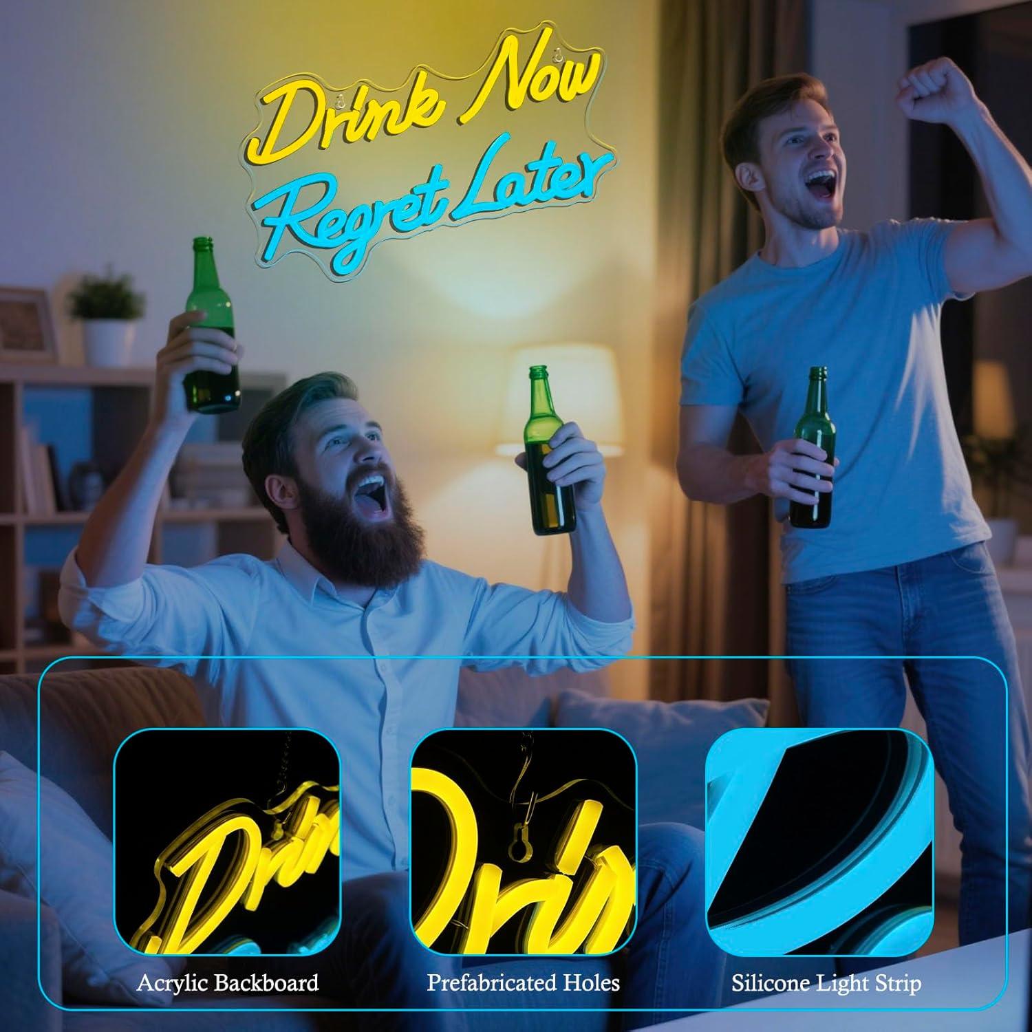 Beer Neon Sign Drink Now Regre - огляд і ціна Neon Sign Party