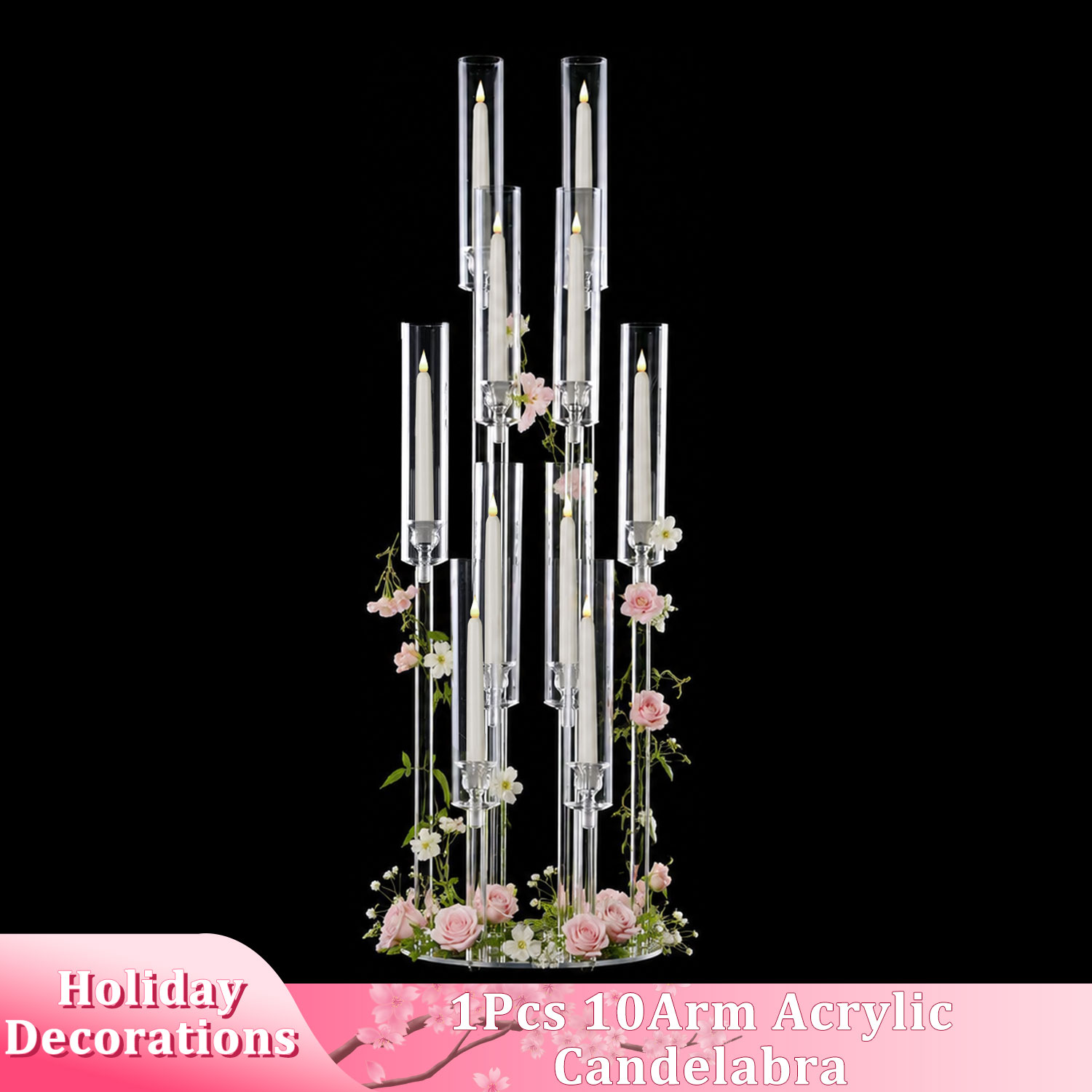 10 Arm Acrylic Candelabra Cent - огляд і ціна Centerpiece Stick