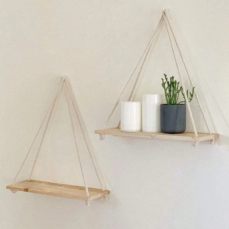 1PC Wooden Swing Hanging Hemp  - огляд і ціна Flower Wall Panel