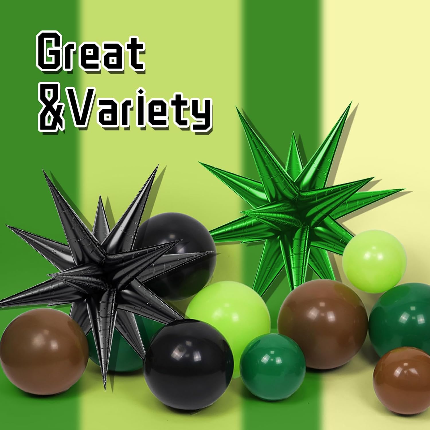 Brown Black Green Latex Balloo - огляд і ціна Balloon Arch Kit