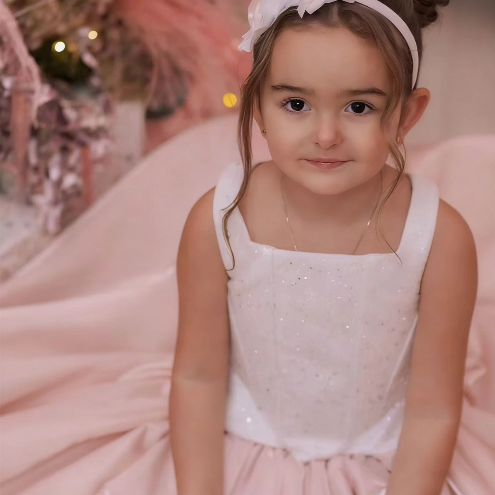 Customized Flower Girl Dress F - огляд і ціна Birthday Sash Glitter