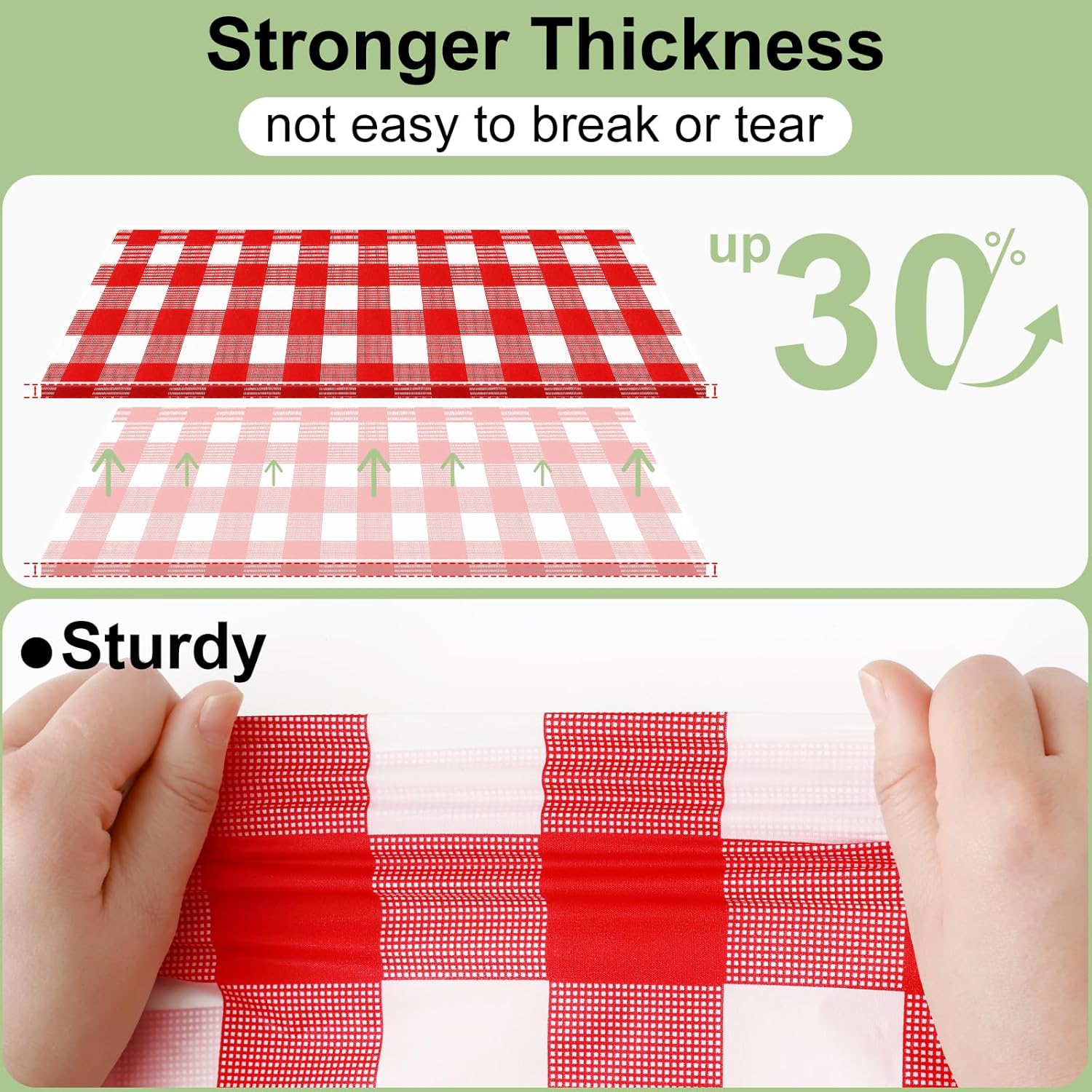 Rectangular Red White Checkere - огляд і ціна Table Cloth Disposable