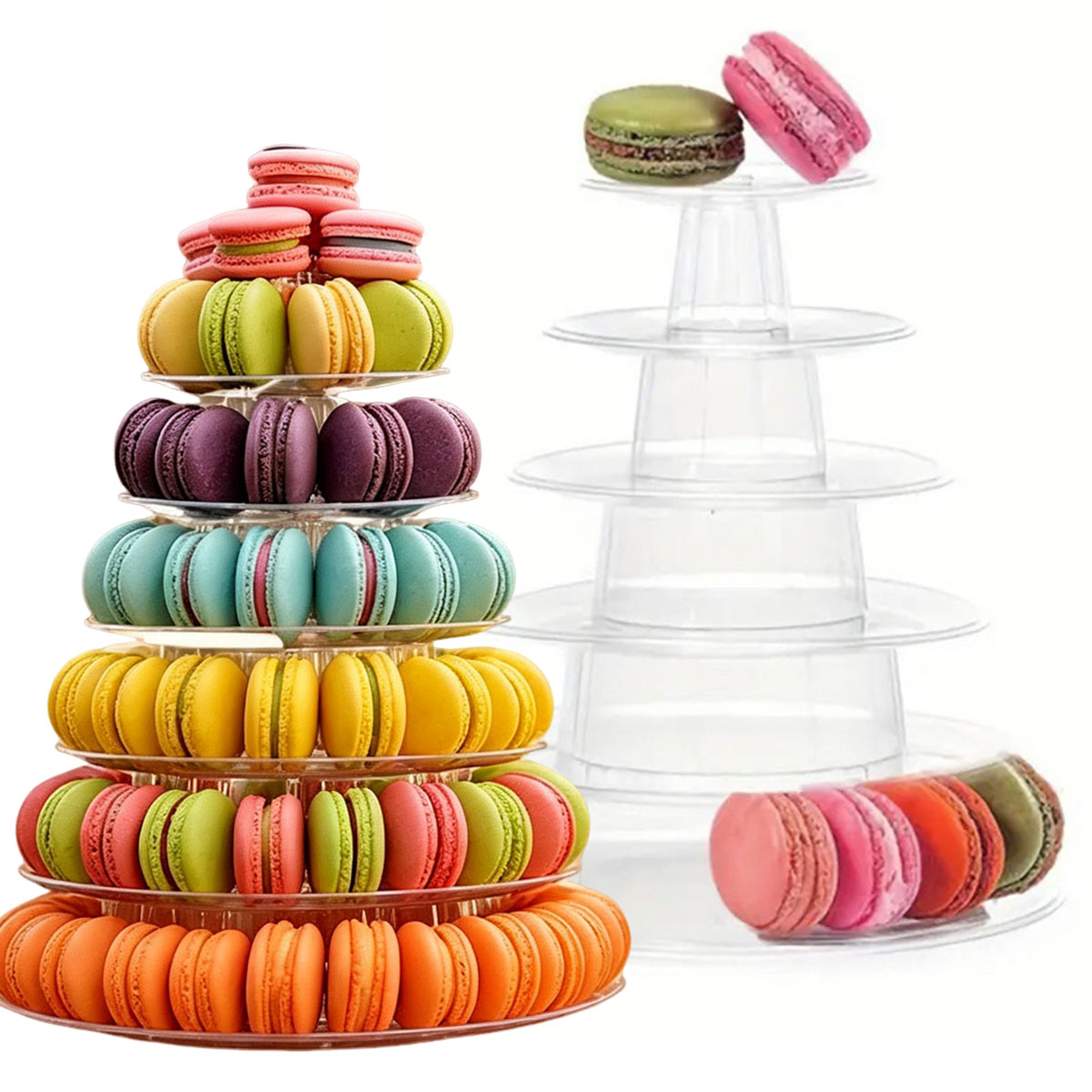 1PC 6-Tier Round Plastic Clear - огляд і ціна Cupcake Stand Tier