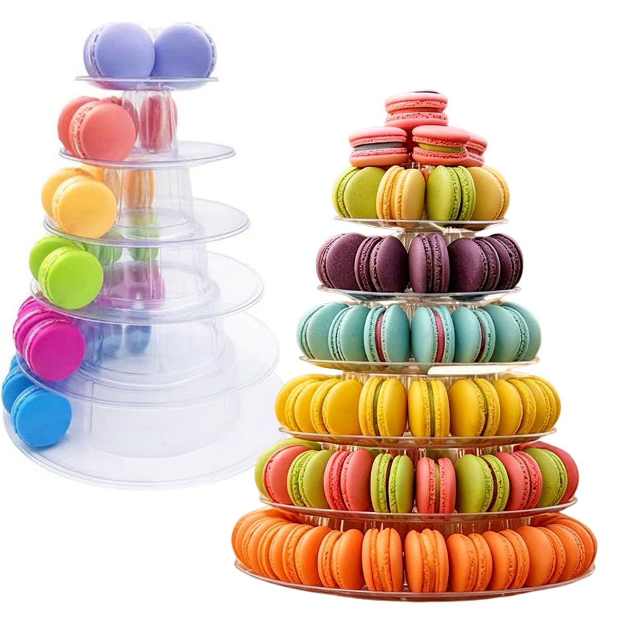 1PC 6-Tier Round Plastic Clear - огляд і ціна Cupcake Stand Tier