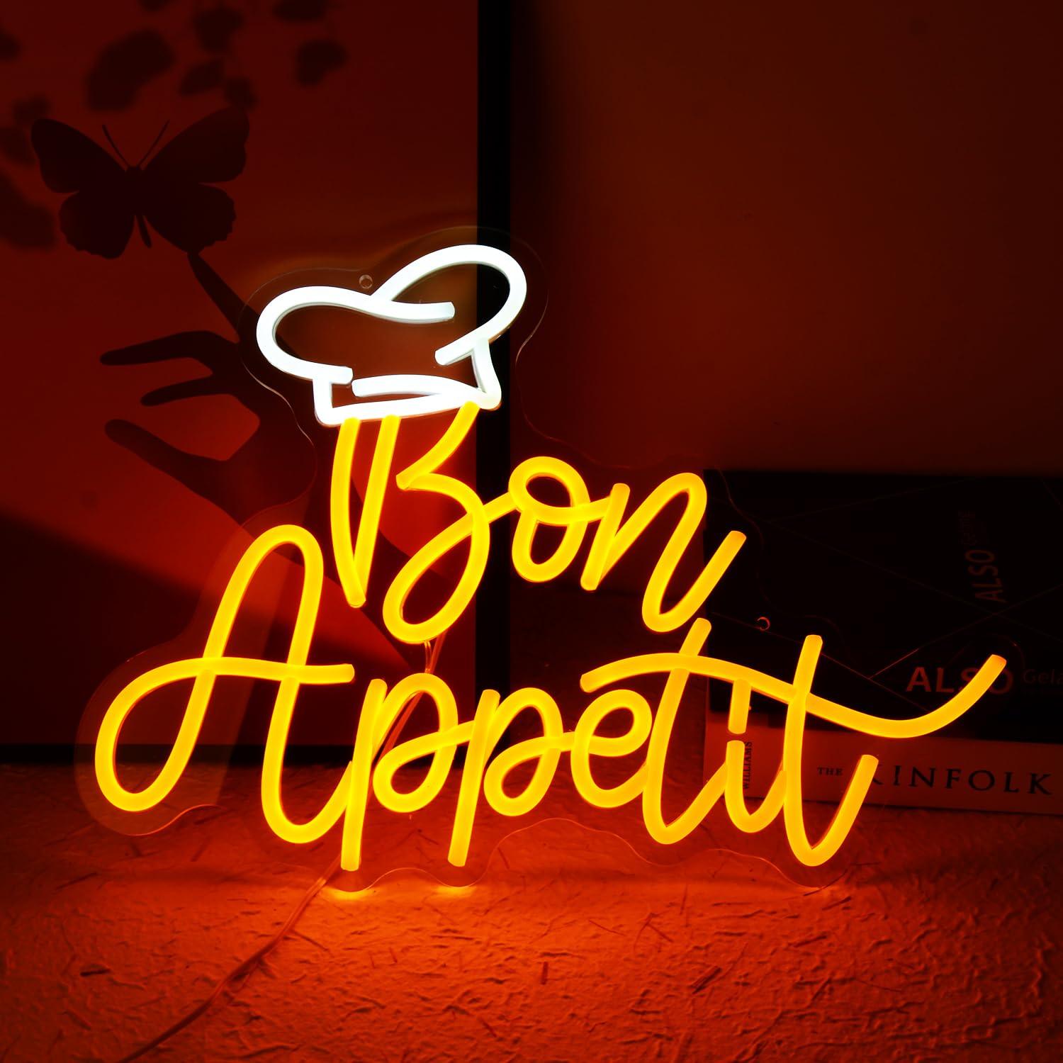 Bon Appetit Chef Hat Neon Sign - огляд і ціна Neon Sign Party