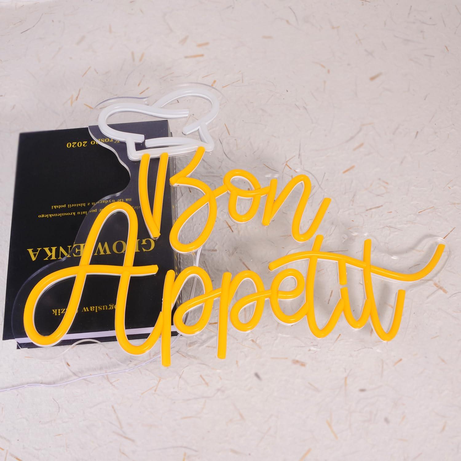 Bon Appetit Chef Hat Neon Sign - огляд і ціна Neon Sign Party