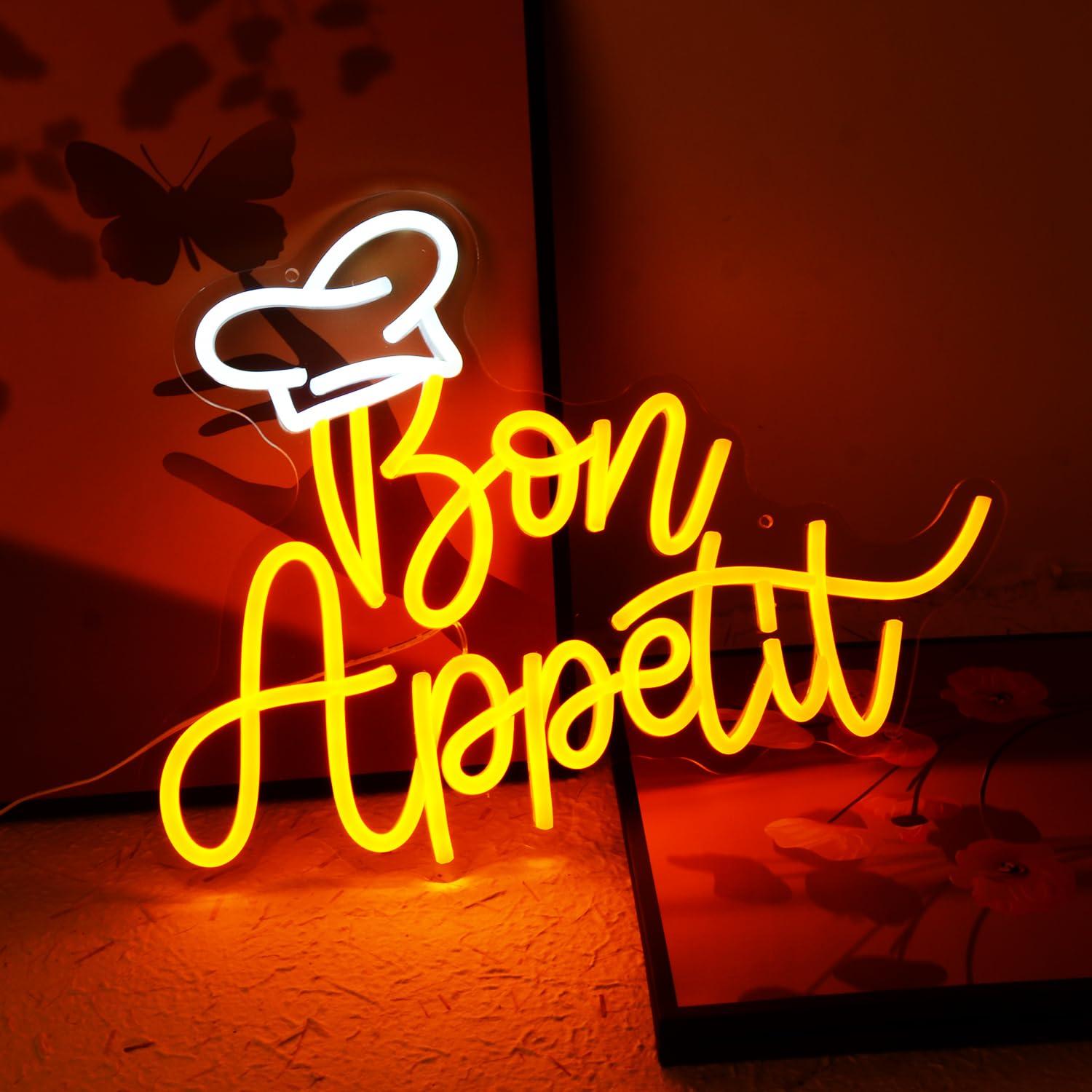Bon Appetit Chef Hat Neon Sign - огляд і ціна Neon Sign Party