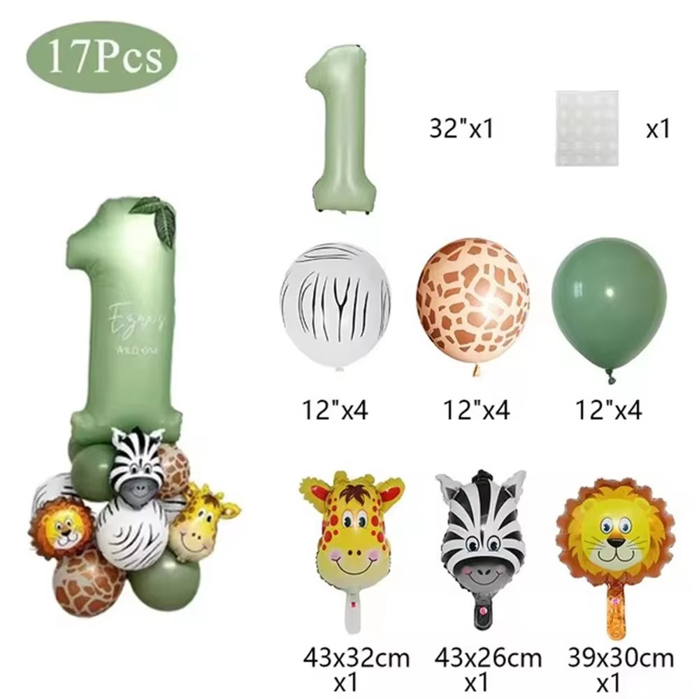Jungle Animal Birthday Balloon - огляд і ціна Balloon Arch Kit