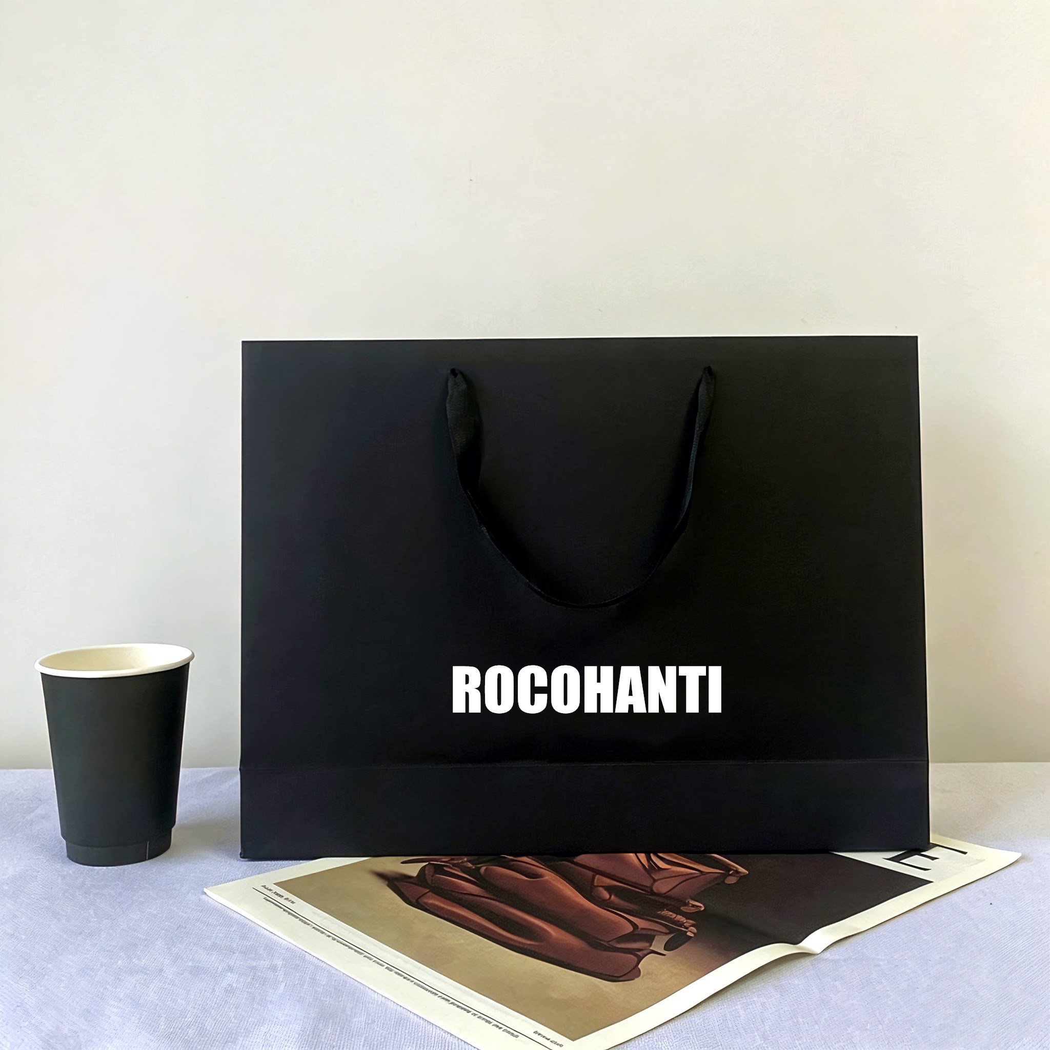 50pcs Recyclable Black Shoppin - огляд і ціна Event Party Shop