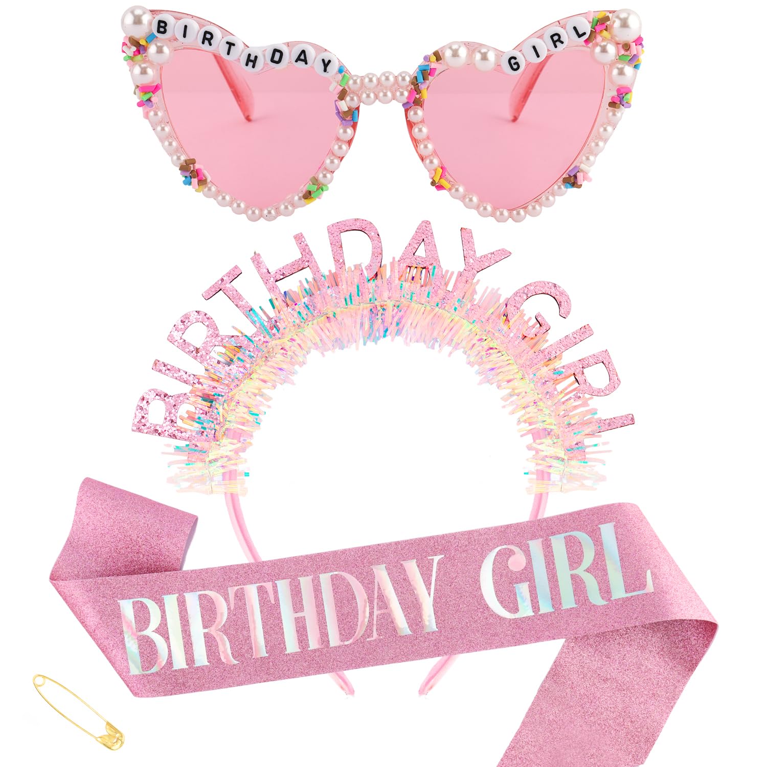 Birthday Girl Headband Sash Su - огляд і ціна Birthday Sash Glitter