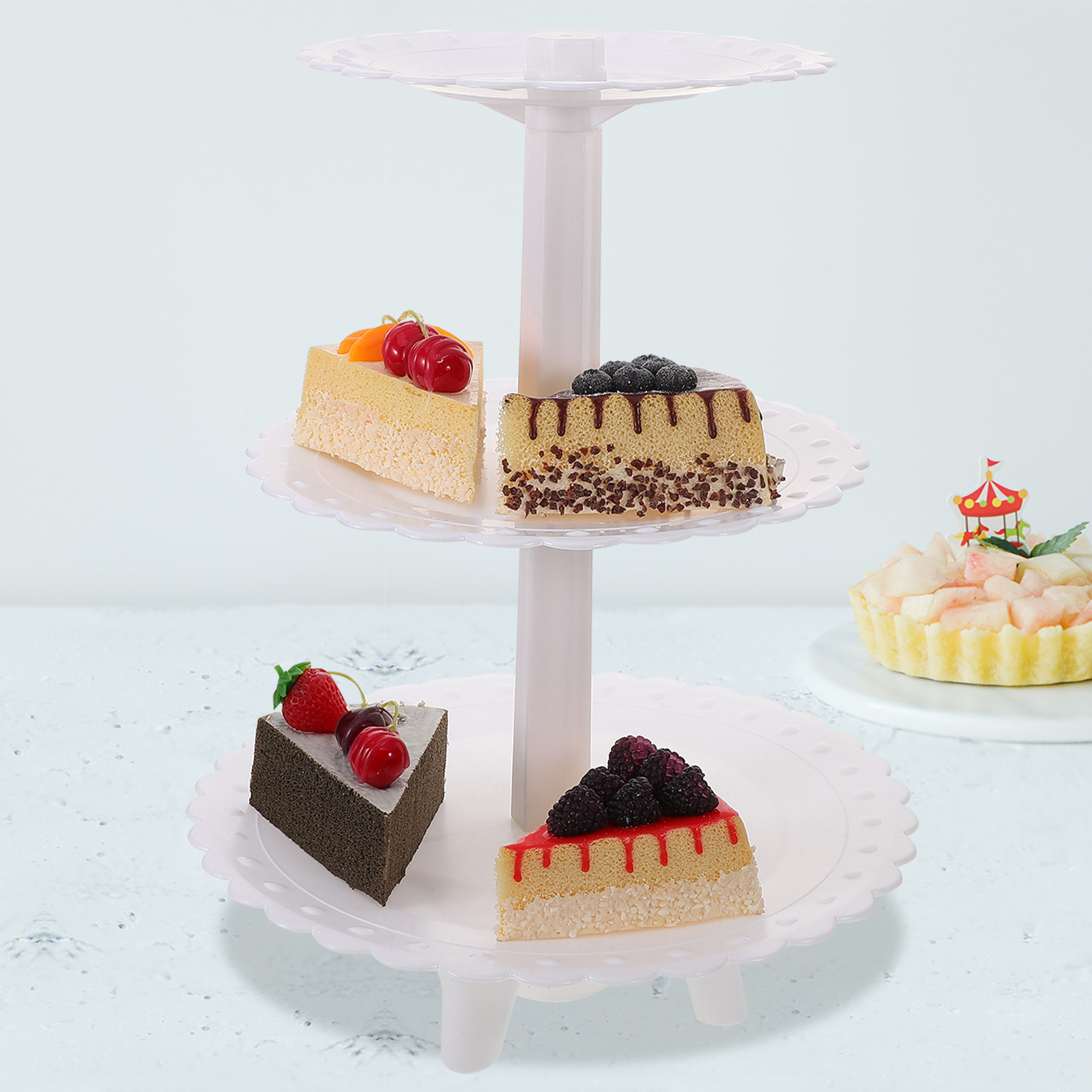 Three-Tier Plastic Cake Stand  - огляд і ціна Cupcake Stand Tier