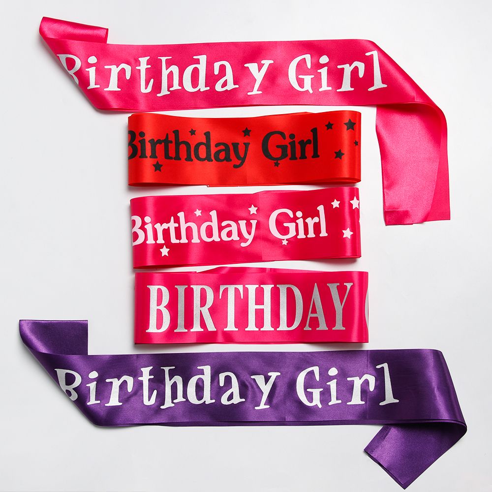 Birthday Girl Glitter Satin Sa - огляд і ціна Birthday Sash Glitter