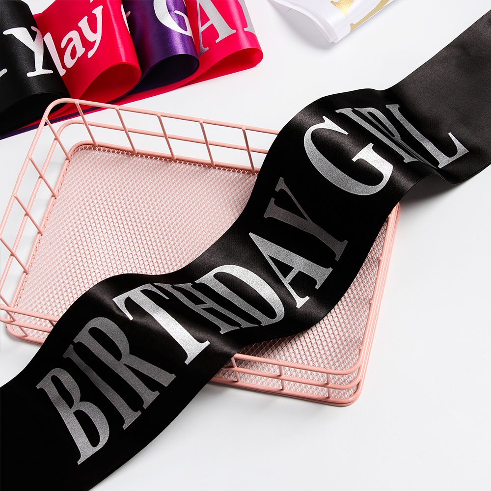 Birthday Girl Glitter Satin Sa - огляд і ціна Birthday Sash Glitter