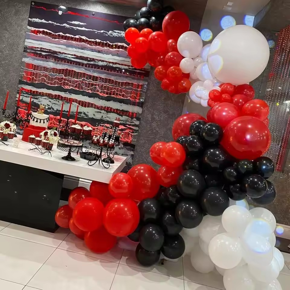 98Pcs Red and Black Balloons W - огляд і ціна Balloon Arch Kit