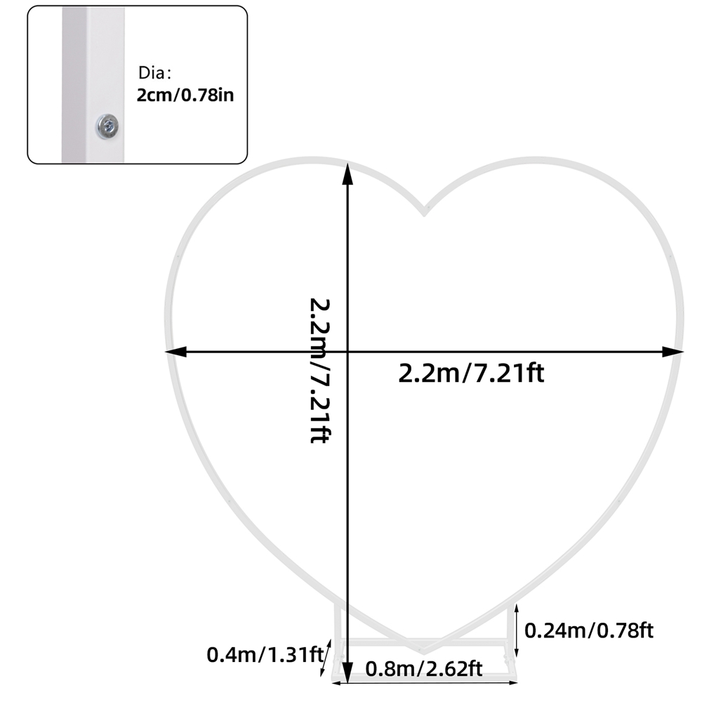 White Heart Shape Balloon Arch - огляд і ціна Balloon Arch Kit