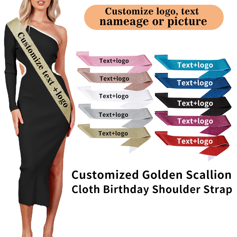 Diy Custom Glitter Satin Sash  - огляд і ціна Birthday Sash Glitter