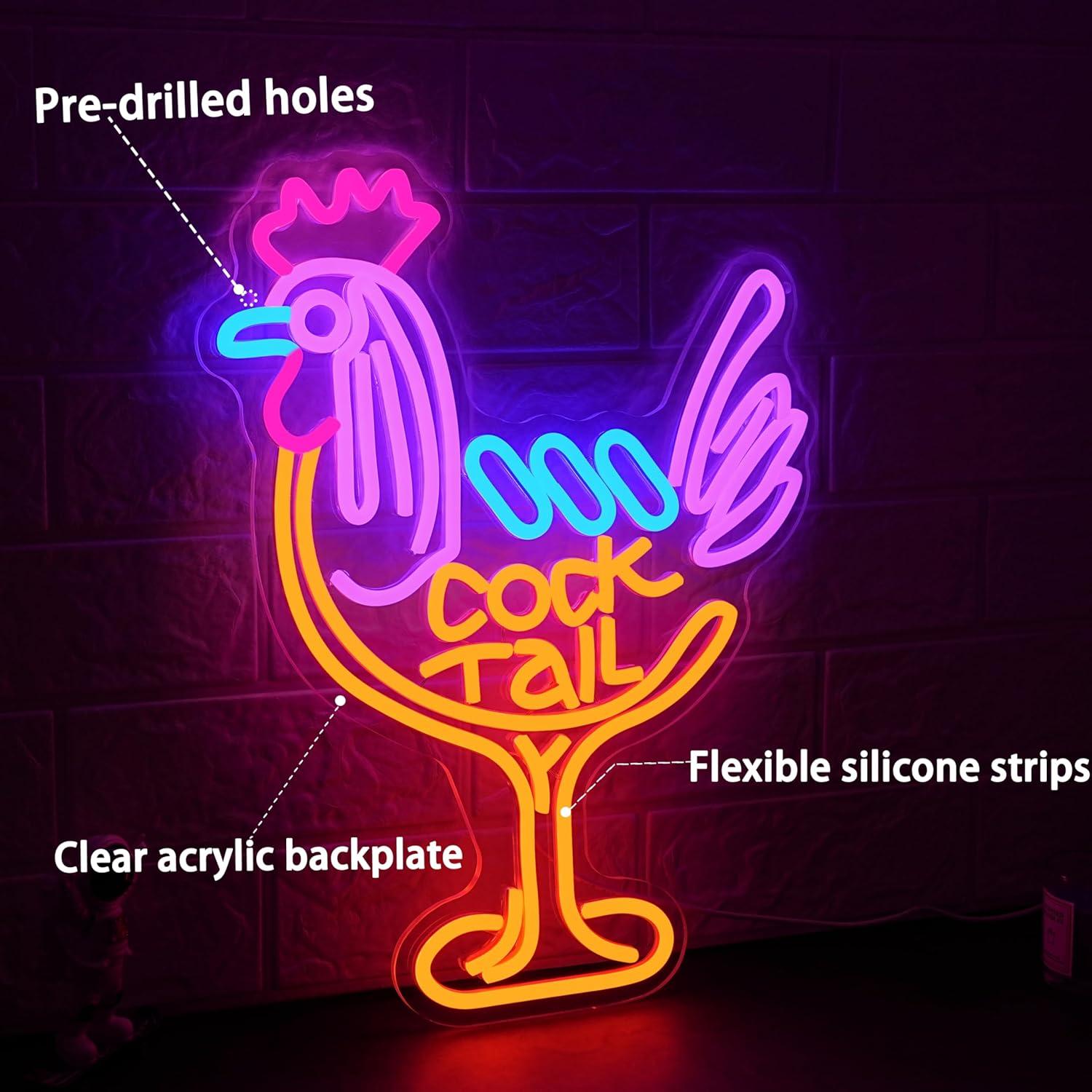 Cocktail Neon Sign USB Dimmabl - огляд і ціна Neon Sign Party