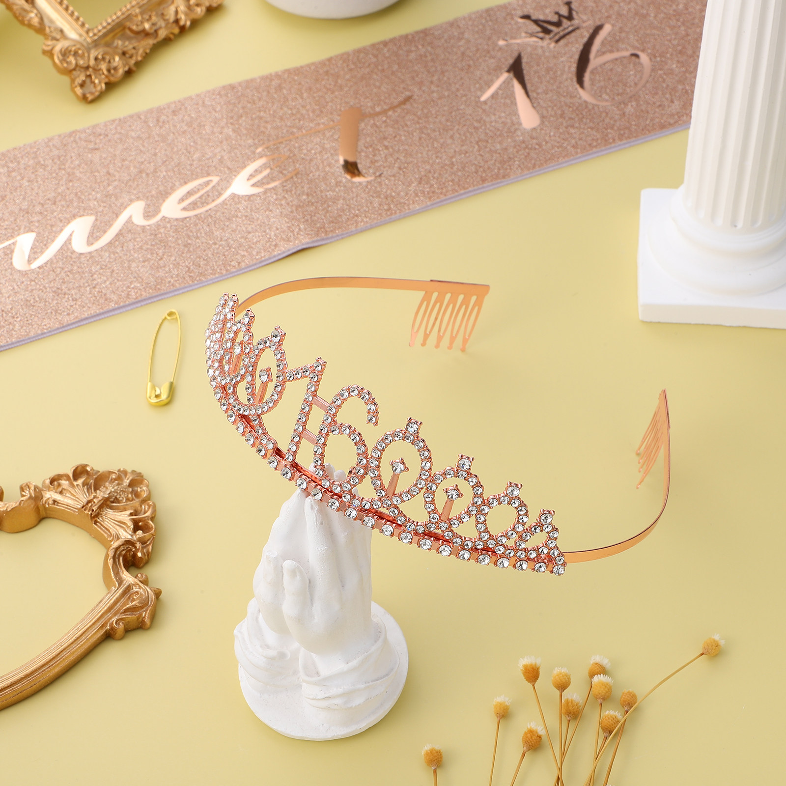 1Set Glittering Birthday Tiara - огляд і ціна Birthday Sash Glitter